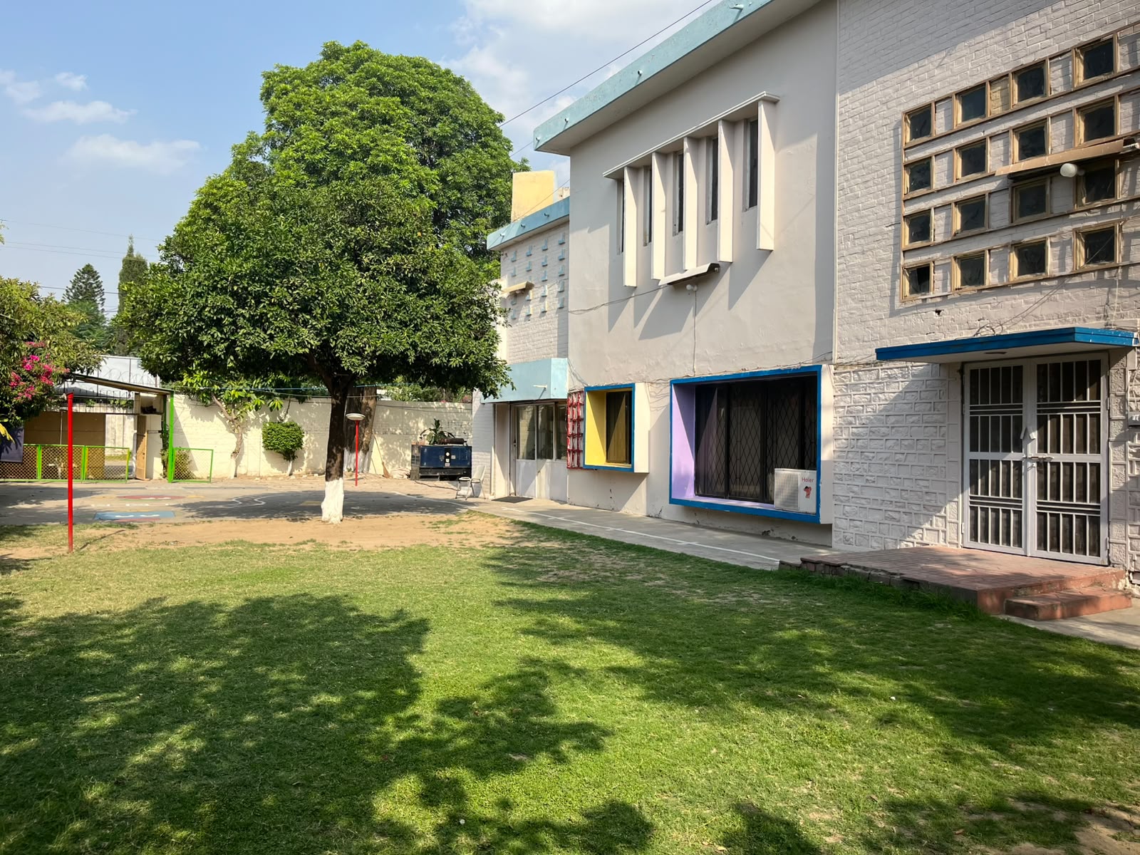 The academy lawn and main building